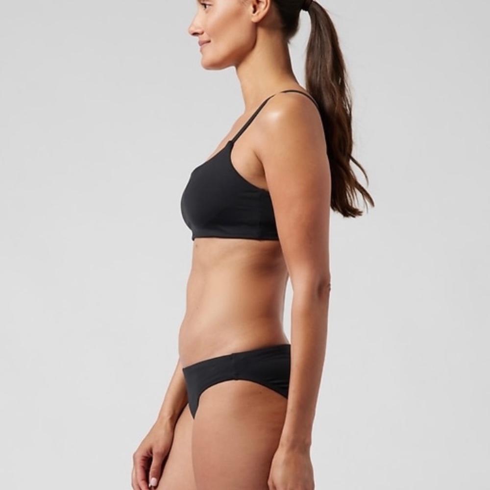 NWT-Athleta Black Scoop Bikini Top, D-DD Large - Picture 3 of 5